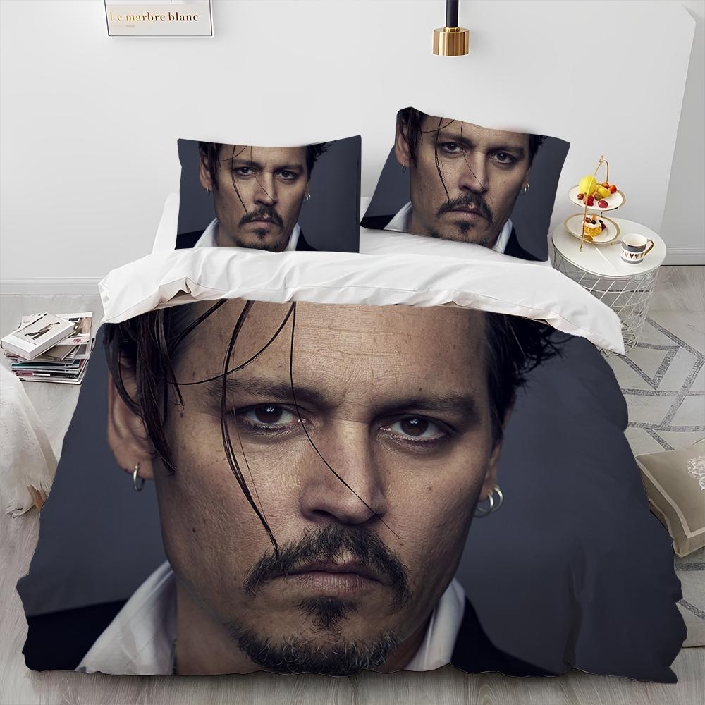 3D Печать Серия Джонни Депп Покрывало Комплект Постельного Белья Пододеяльник Комплект Постельного Белья Покрывало Наволочка King Queen Размер Комплект Постельного Белья Детский