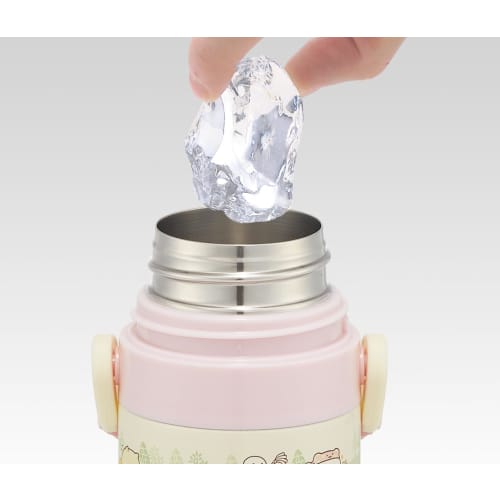 Skater Kids' Stainless Steel Water Bottle, Direct Drinking, 470ml, Sumikkogurashi Mole's House Design, Lightweight and Child-Friendly, Keeps Drinks Co