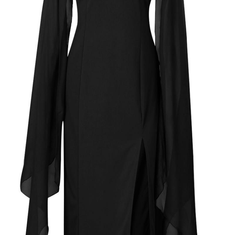 Womens Size Plus Chiffon Mosaic Dress Long Dress Atmosphere Dress Fan Female