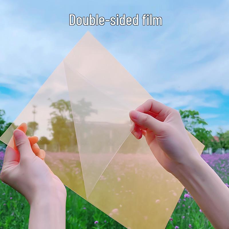 Семицветные прозрачные целлофановые листы для детского творчества (DIY): Полупрозрачная ПВХ пленка «Свет и тень бабочки»