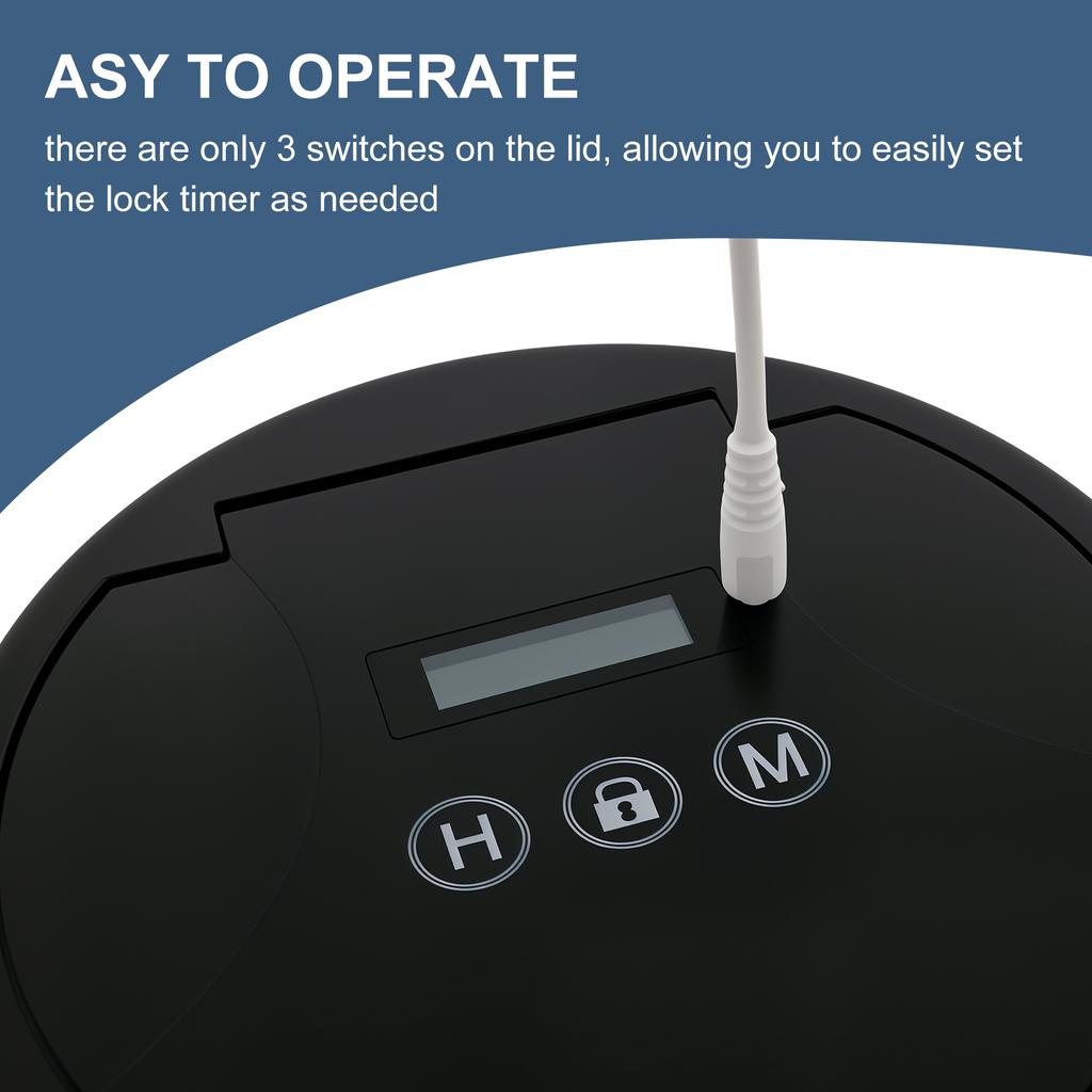 Time Locking Box Large Capacity Time Locking Container with LCD Display Habits Building Food / Phone Locking Box Auto Unlock New