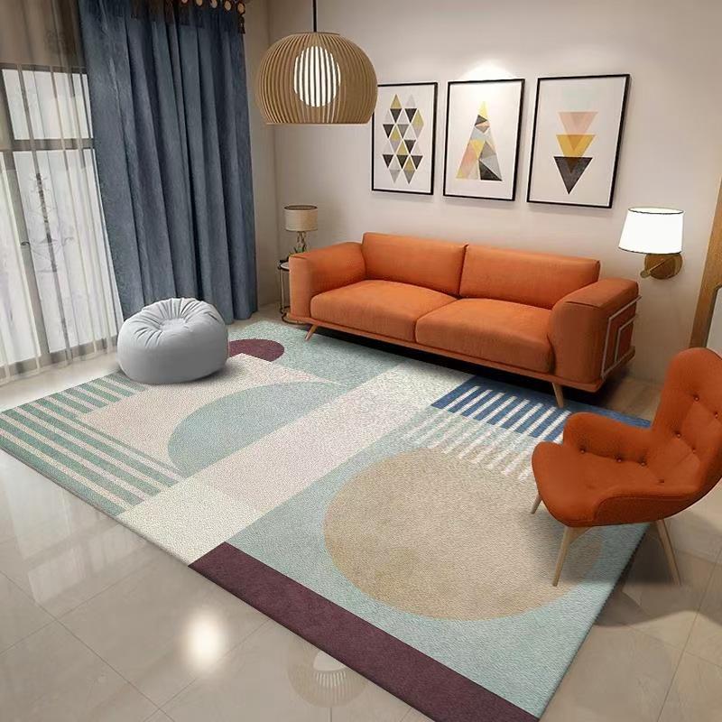 Nordic Light Luxury Modern Large Area Living Room Carpet for Sofa and Coffee Table