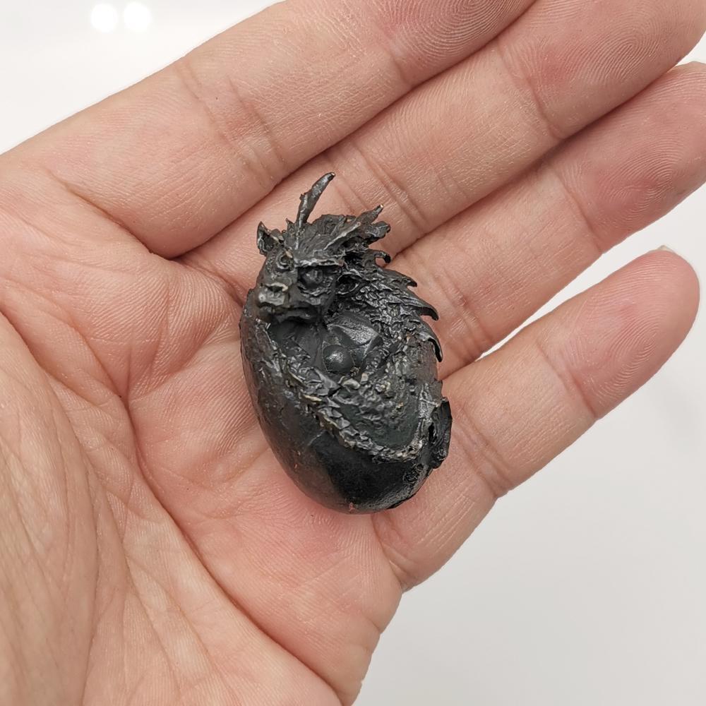 Solid Brass Dragon Egg Figurines Miniatures Desktop Ornaments Desk Decorations Crafts Accessories Antique Copper Animal Toy
