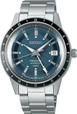 Мужские серебряные часы Seiko Presage Style 60's GMT SARY229