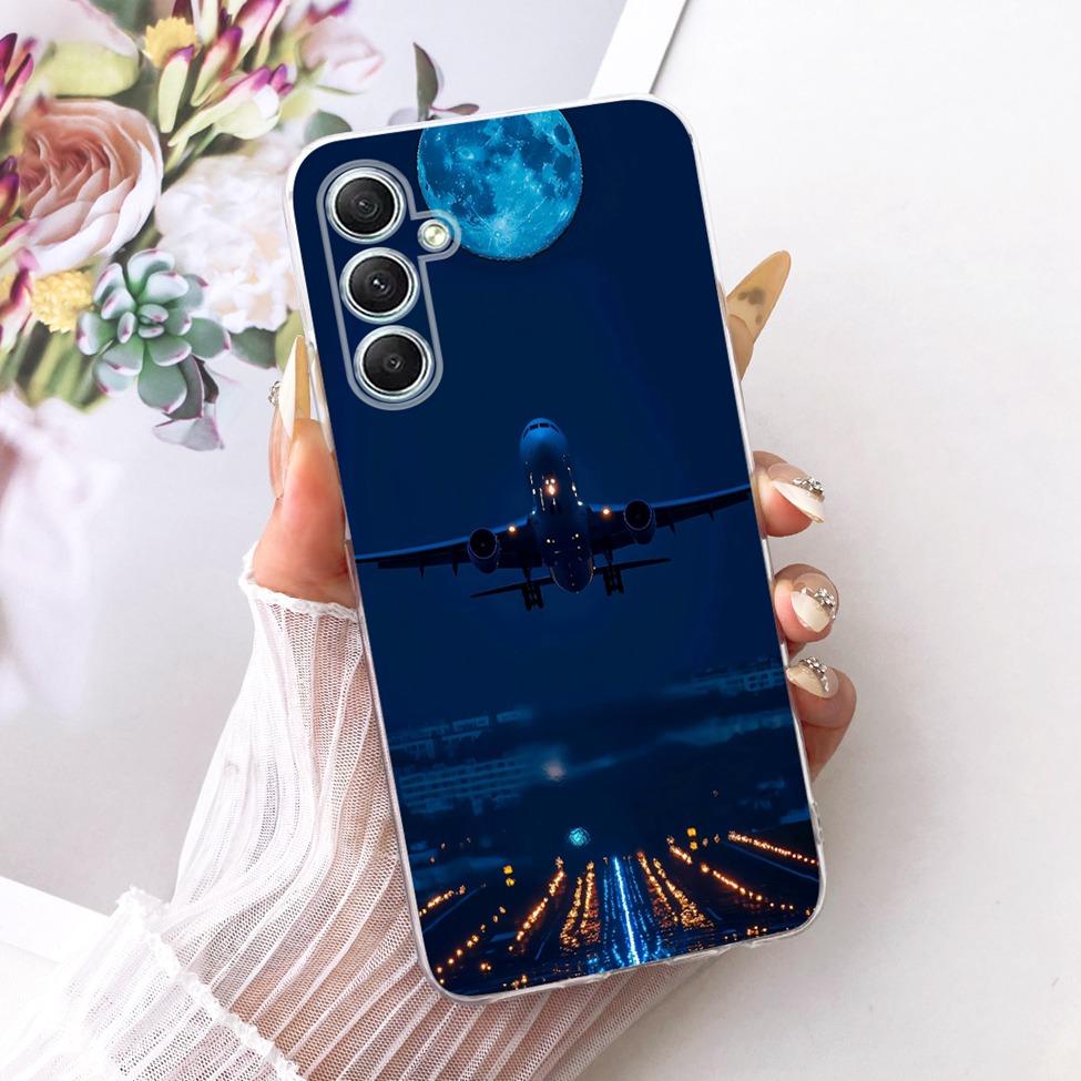 Clear For Samsung A35 5G Case Cute Cat Fashion Butterfly Funny Painted Cover For Samsung Galaxy A35 5G SM-A356E SM-A356B Casing