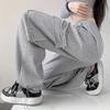 Gray Tooling Wide-leg Pants Women's Loose Sports Leggings Small High-waisted Thin Soft Waxy Pants
