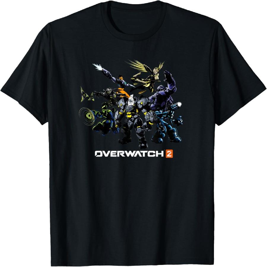Unisex T-shirt Overwatch 2 Dark Group Action Shot T-Shirt