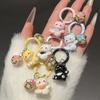 1PC Resin Kitten Cute Car Key Pendant with Small Bell Bag Charm 3D Cat Keychain Anti-lost Cartoon Mobile Phone Chain