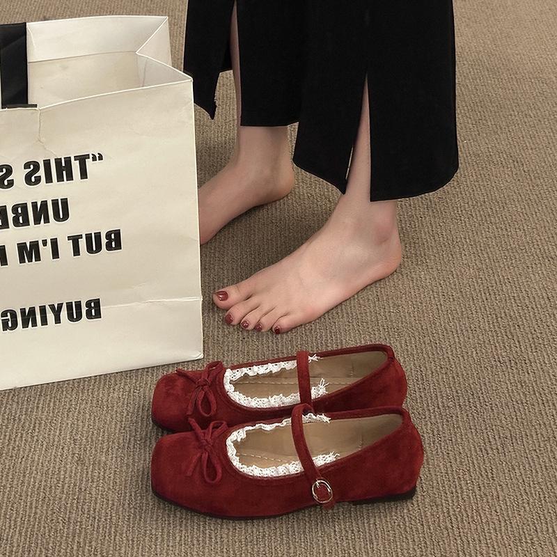 Туфли-лодочки с бантом, элегантный темперамент, Мэри Джейн, нежный вечерний бриз, летние, на мягкой подошве, французские балетки премиум-класса