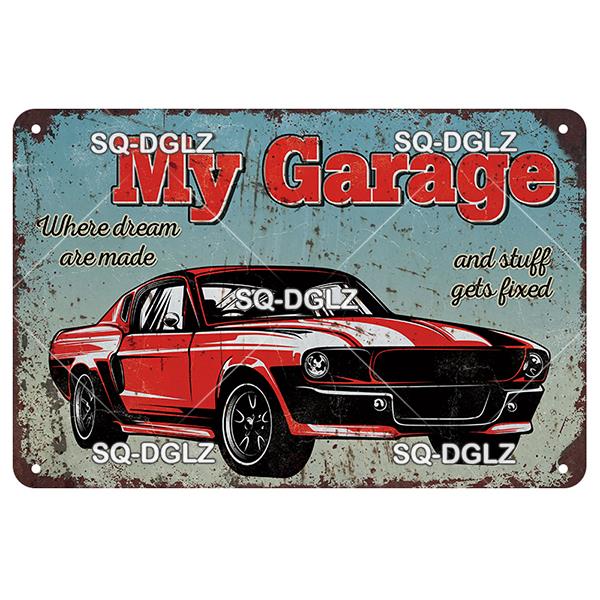 SQ-DGLZ винтажная металлическая вывеска, классические автомобили, жестяная вывеска, тарелка для гаража, магазина, домашний бар, дверь, Настенный декор, наклейка, украшение, табличка, постер