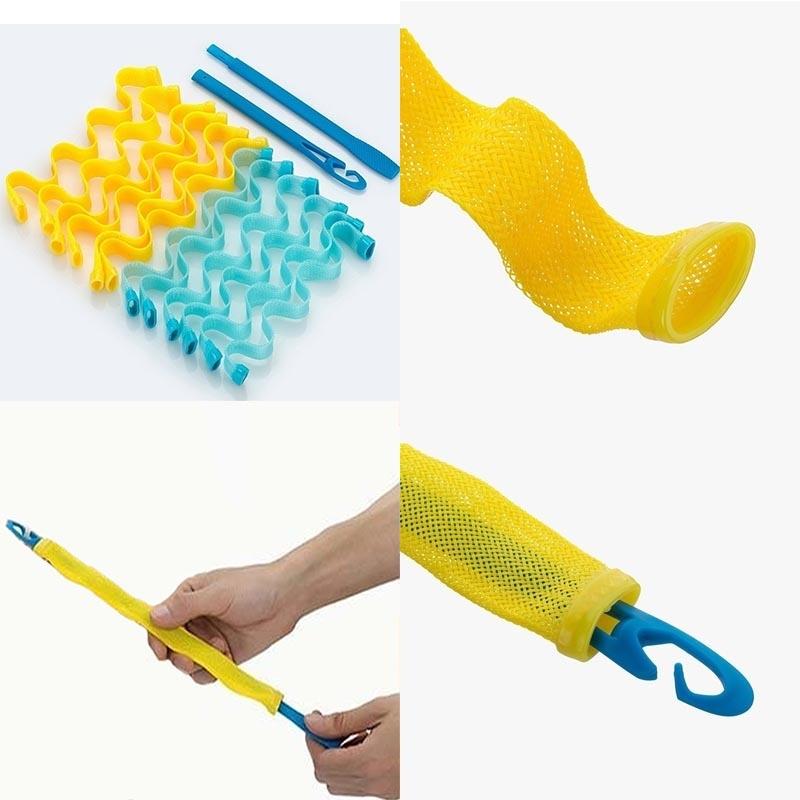 12Pcs 30CM Hair Curlers DIY Hair Salon Curlers Rollers Tool Soft Large Hairdressing Tools
