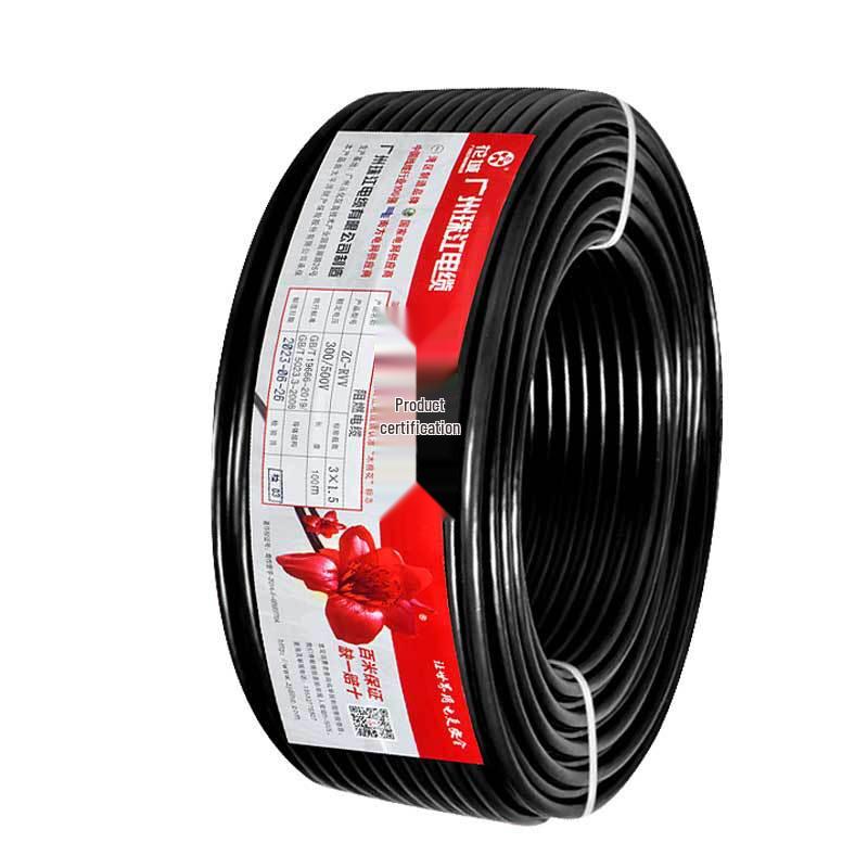 ZC-RVV Flame Retardant Copper Core Power Cable 3+1/3+2/4+1, Sizes: 2.5/4/6/10 Sq mm