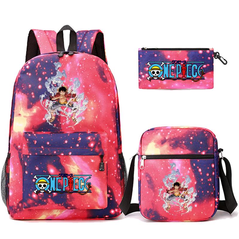 3 шт./компл. аниме цельный противоугонный рюкзак с моющейся сумкой через плечо пенал для девочек мальчиков подростков детей студентов рюкзак для отдыха Mochila