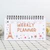 Notebook Up-turning Student Notebook Cartoon Weekly Planning Tearable Schedule Book