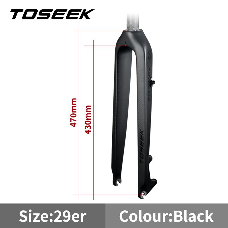TOSEEK матовая 3K вилка из углеродного волокна для горного велосипеда 1-1/8 "жесткий дисковый тормоз MTB велосипедные вилки 26/27,5/29er прямая трубка 28,6 мм