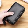 Real Leather Credit Card Holder Men and Women ID VIP Cards Holders Slim Small Zipper Bag Business Organ Card Pouch