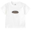 Casual Leopard Oval Logo Baby Tee In White X-girl S/S