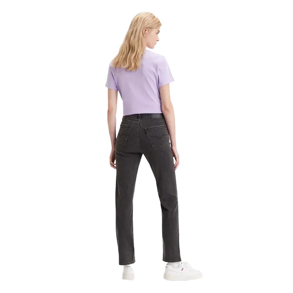 Levis Womens/Ladies 724 Out Of Mind Leather Patch Straight Leg High Rise Jeans