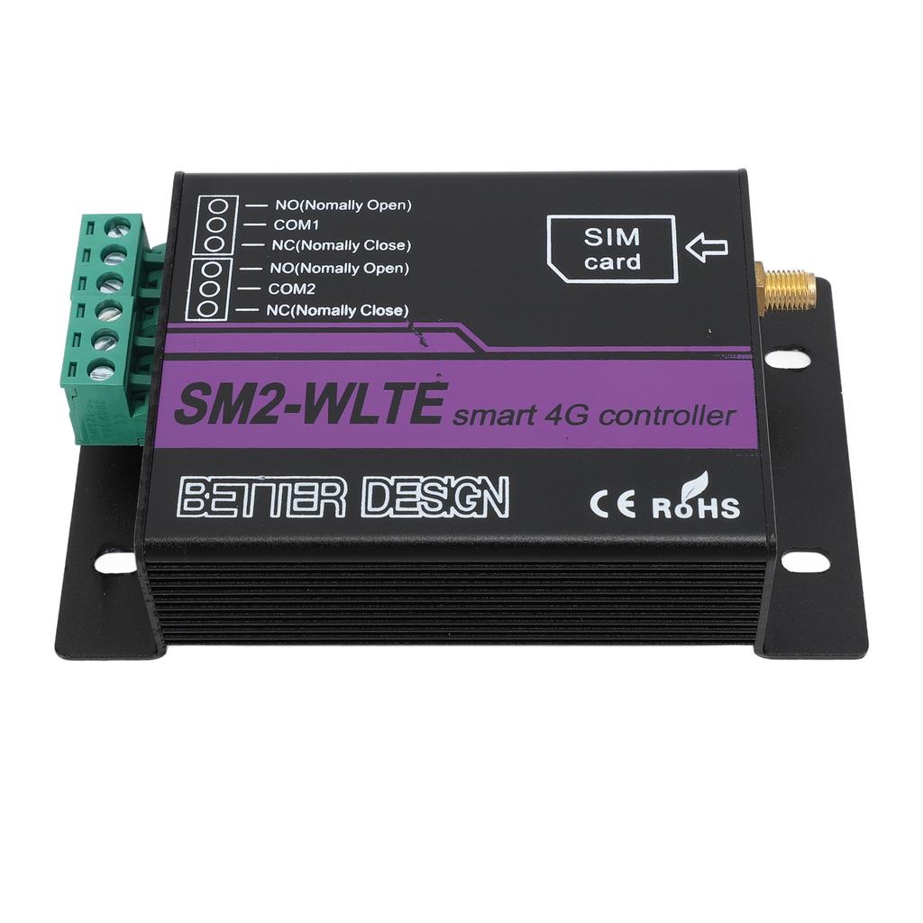 SM2 WLTE EA 2-канальный 4G SMS-контроллер сигнализации с веб-приложением, температурой, влажностью, питанием по SMS