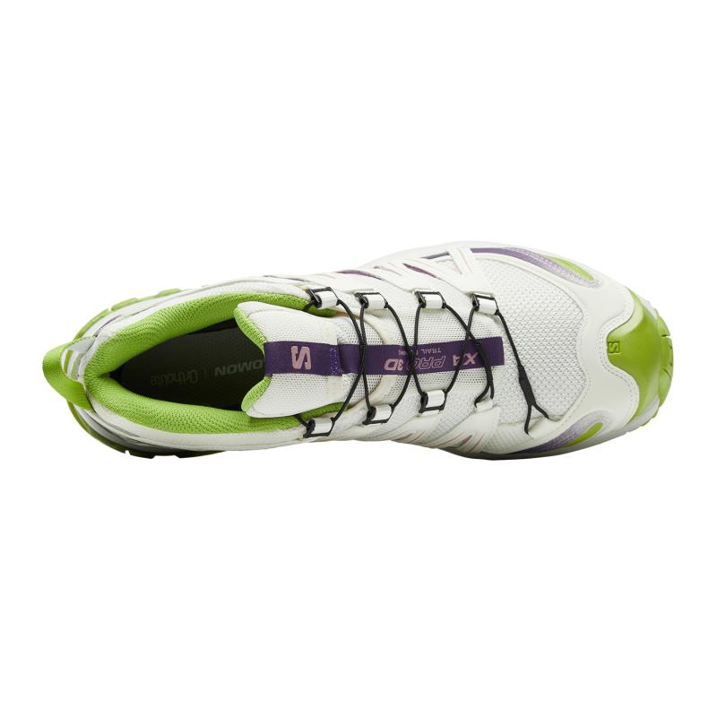 SALOMON XA PRO 3D Амортизация Дышащая Поддержка Отскок Сцепление Низкий верх Походная обувь Унисекс Белые Зеленые Кроссовки 477737