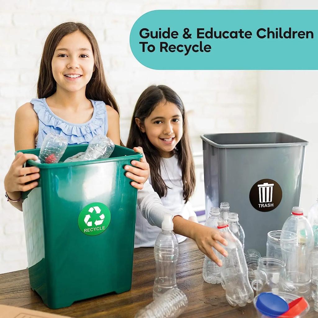 Наклейки для мусорного бака, Водонепроницаемый контейнер для переработки, Отдельный мусорный бак, Автомобильный мусорный бак, Кухонные аксессуары