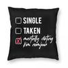 SINGLE TAKEN DATING KIM NAMJOON Square Pillowcase Polyester Linen Velvet Printed Zip Decor Bed Cushion Cover x