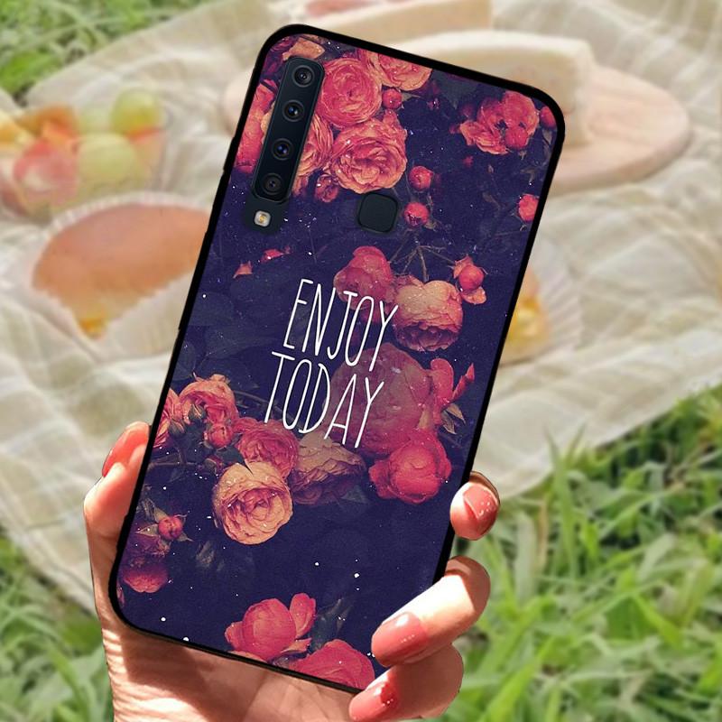 Для Samsung A9 2018 Чехол-крышка A7 2018 Силиконовый Мягкий Мраморный Черный Бампер Funda Coque для Samsung Galaxy A7 A9 2018 Защитный
