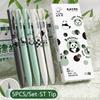 5PCS/Set Black Ink Gel Pen Press Type Ballpoint Pen High Quality Writing Tools  Stationery