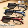 Leisure Sports Multifocal Photochromic Presbyopia Glasses for Women and Men HD Fashion Blue Light Blocking Reading Eyeglasses