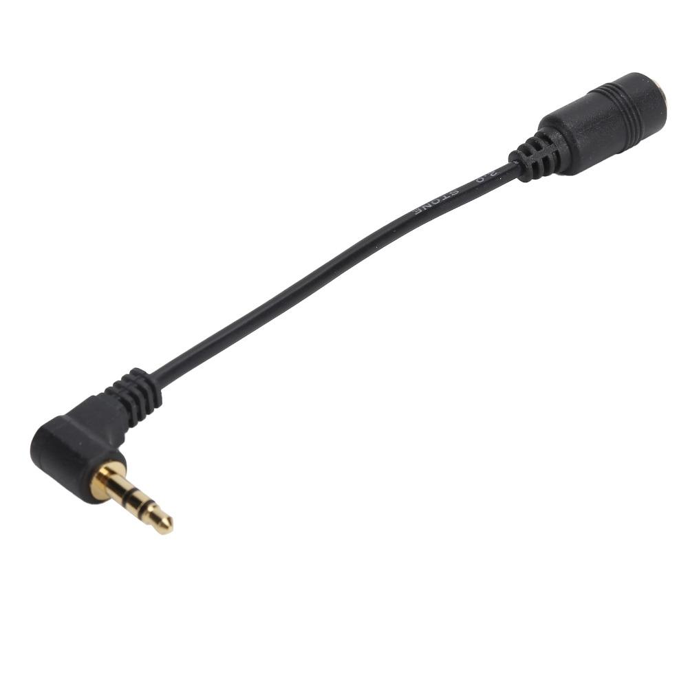 3 Pole 3.5mm Male to Female 90 Degree Elbow Cable Plug and Play Audio Cable for Audio Devices