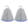 2Pcs Sauna Hats Absorbent Heat Insulation Portable Bath Sauna Headwear Unisex Comfortable