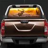 Forest Sunset Deer Graphics SUV Pickup Rear Window Perforated Sticker 135cmx36cm