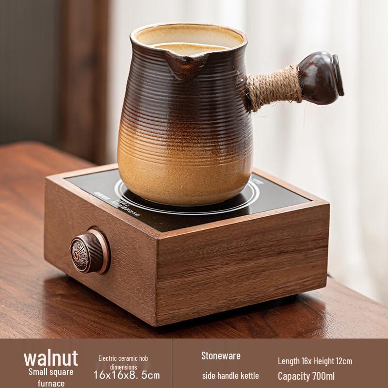 Набор с электрической керамической плитой Chaxun Walnut Square и чайником XB