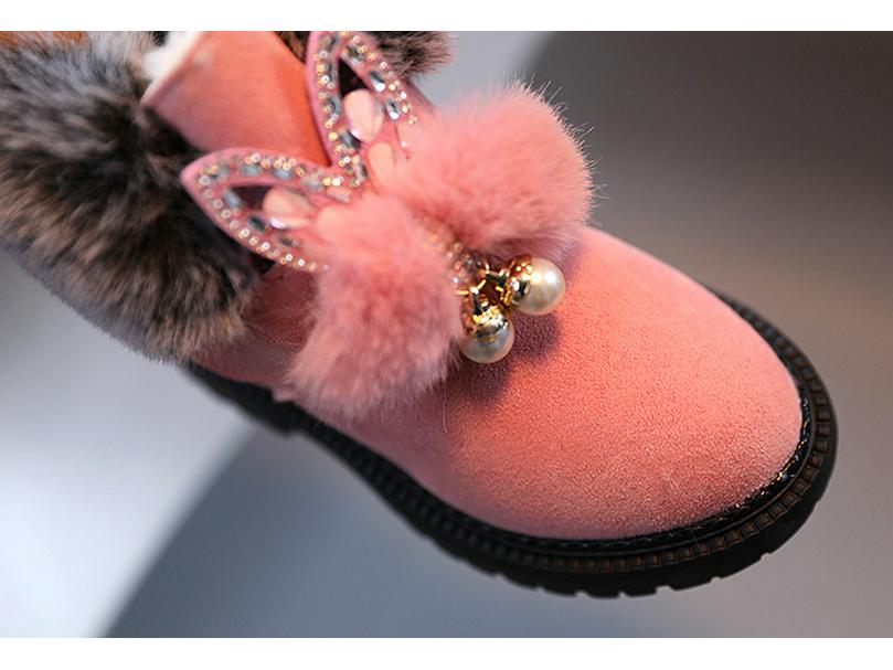 Зимние сапоги принцессы для девочек 2023 года — мягкие, утолщенные, плоские, хлопковые, короткие детские туфли