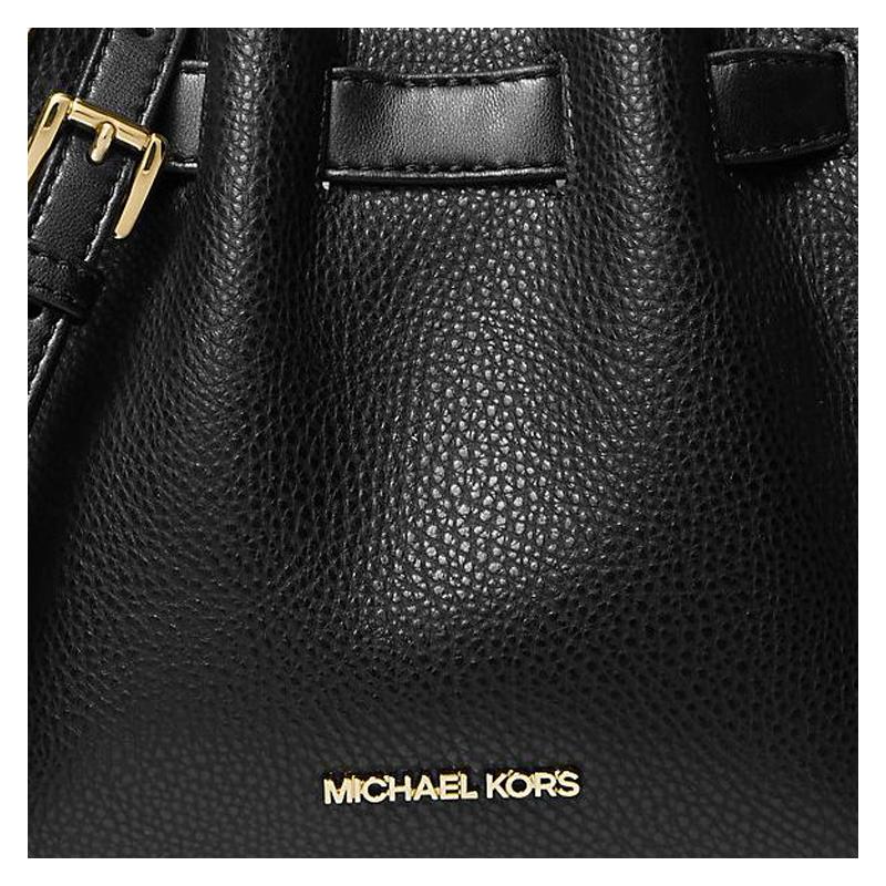 Michael Kors Mina Сумка-кроссбоди через плечо на цепочке с логотипом из полиуретана, хлопка и полиэфирного волокна, маленькая, женская, черная