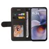 For Motorola Moto G55 5G Leather Case Wallet Stand Color Splicing Phone Cover