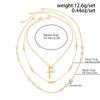 IngeSight.Z 3 шт. Бохо Набор подвесок с имитацией жемчуга для женщин Модный Изысканный Крест Иисуса Металлическая Цепочка Новое Ювелирное Изделие Подарок