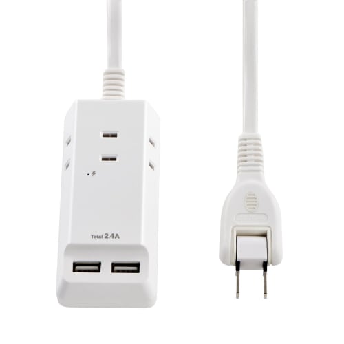 ELPA Lightning-resistant USB Cord Tap Power Tap with USB 0.5m WL-2205SU
