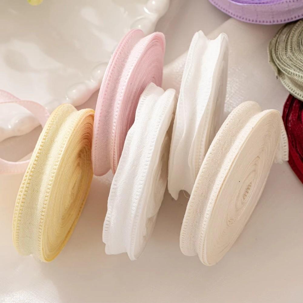1Roll DIY Craft Gift Box Wrapping Ribbons 1CM Flower Envelopes Ribbons New Wrinkle Ribbons