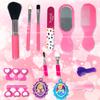 Disney Princess Cosmetic Set with Portable Handle and 30 Piece Set with Kids Makeup Cosmetic Makeup Girls Snow Princess Mirror, Stickers, Cosmetics,