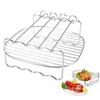 Baking Tray Skewers Air Fryer Stainless Steel Holder BBQ Rack Double Layer Grill Baking Tray Replacement Barbecue Kitchen Tools