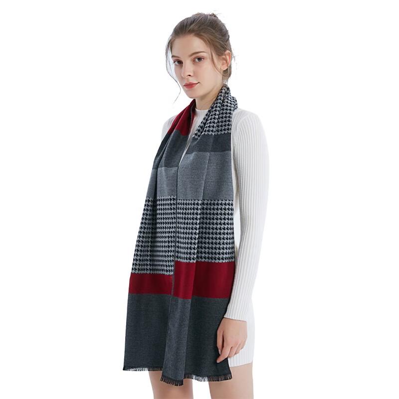 Aisyalan A-D3011 Plaid Bamboo Fiber Scarf