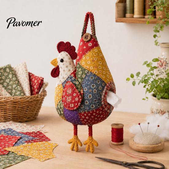 Швейный набор для начинающих DIY Пэчворк Набор для чехла на коробку салфеток, Форма домашних животных, Набор материалов, удобный для начинающих, Держатель Декор для дома