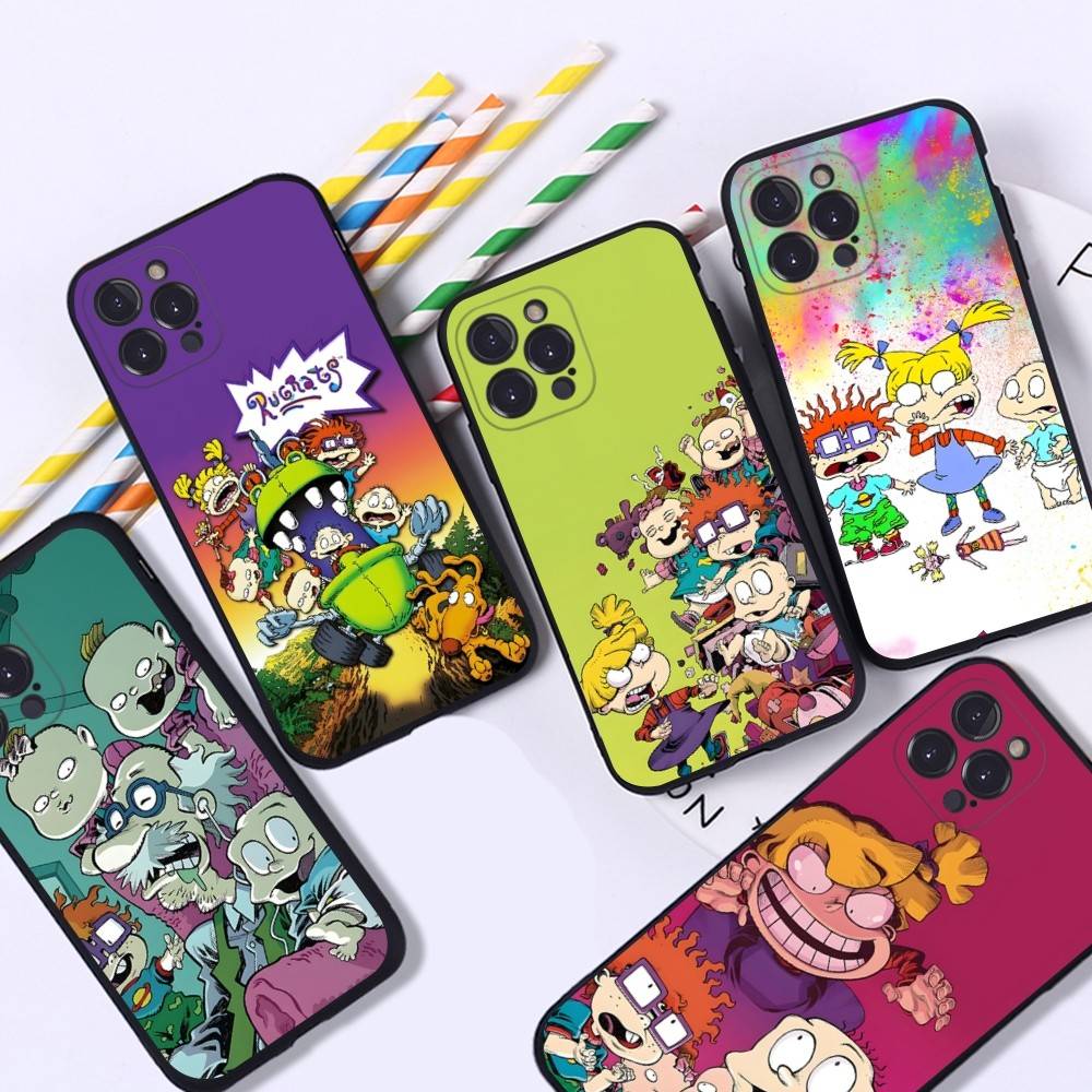 Cartoon Funny R-Rugrats Phone Case For Iphone 17 16 15 14 13 12 11 Pro Max Plus Black Shell Cover Case