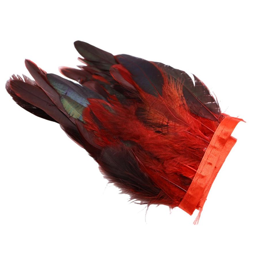 1 метр натуральная отделка бахромой из перьев петуха для рукоделия plumas 13-18 см черная перьевая лента DIY шитье одежда украшения для вечеринки