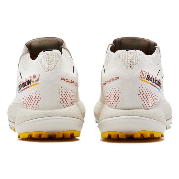 SALOMON Pulsar Trail Pro 2 Outdoor Sports Fabric Shock Absorption Non-Slip Low-Top Running Shoes Men Sneaker White 472096