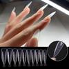 100Pcs/Box Stiletto Nail Mold Tips Nail Dual Forms For Poly Nail Gel Finger Extension Nail Art UV Builder Easy Find Extension Tool