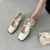 Brand Women Heels Shoes Fashion Square Toe Women Mary Jane Shoes Soft Sole Ballet Shoes Luxury Shallow Buckle Women Sandals 2025