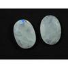 18X25MM натуральный радужный лунный камень овальный двусторонний клетчатый драгоценный камень 2 шт лот RML-1007