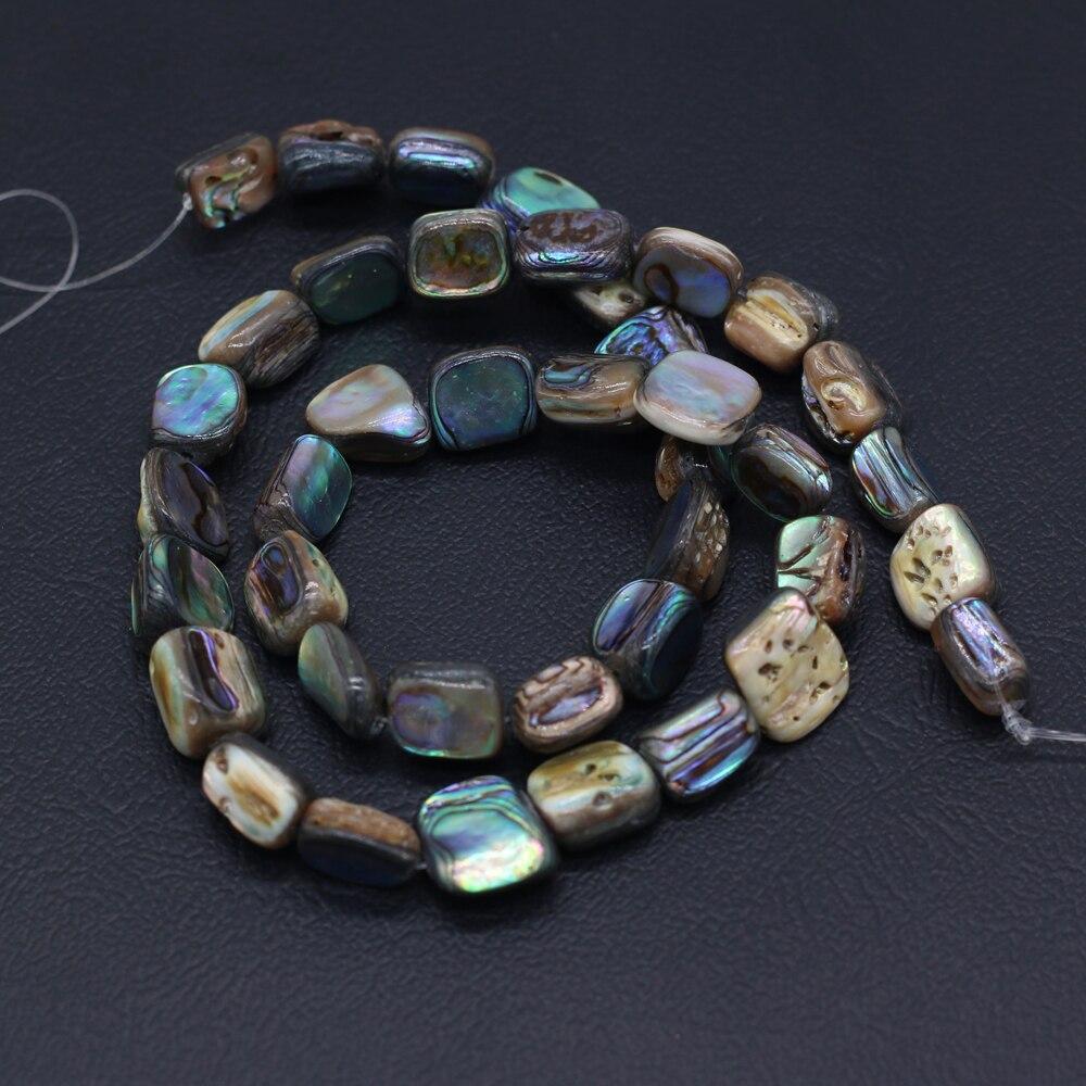 15 шт., бусины из натуральной ракушки, абалоне, нерегулярные бусины для изготовления ювелирных изделий, ожерелье, браслет, серьги, аксессуары